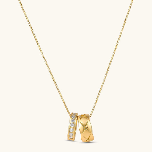 Twin Ring Necklace by AlbaLuxe AlbaLuxe