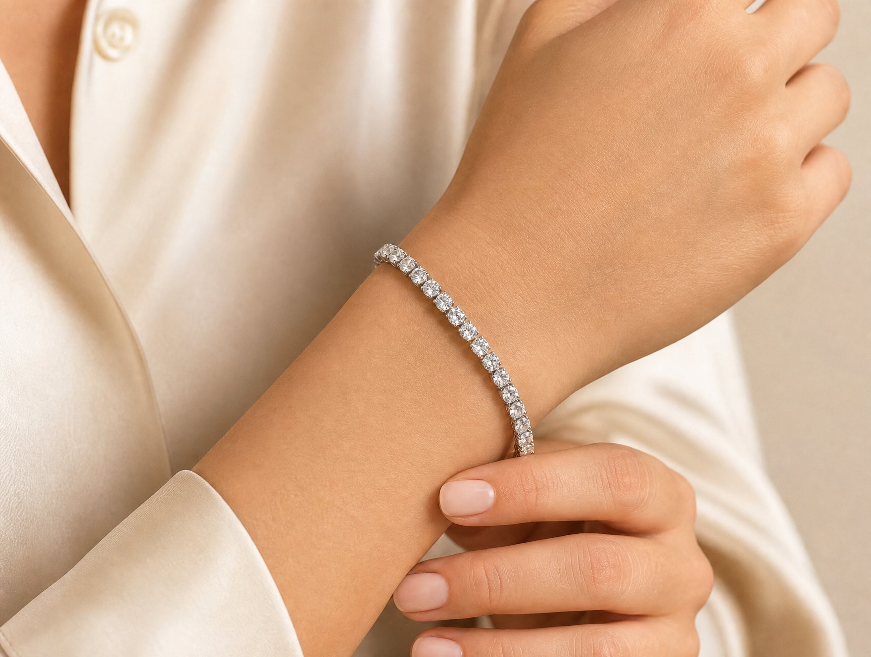 Eternal Sparkle Tennis Moissanite Bracelet by AlbaLuxe AlbaLuxe