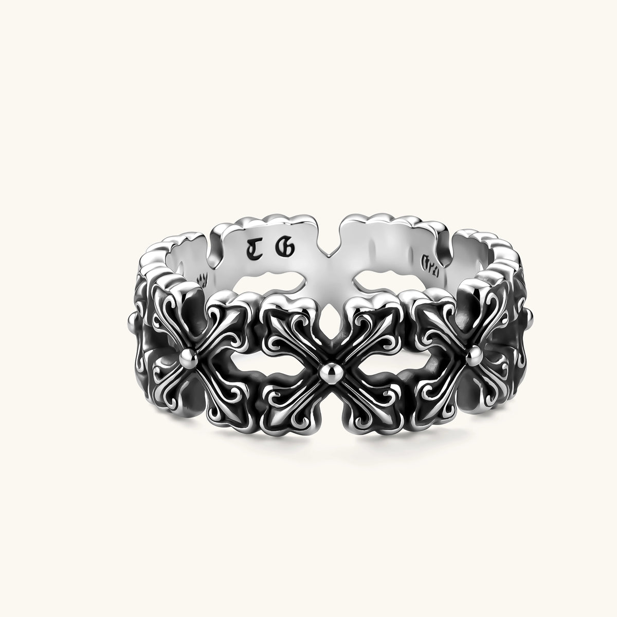 Gothic Cross Band Ring by AlbaLuxe AlbaLuxe