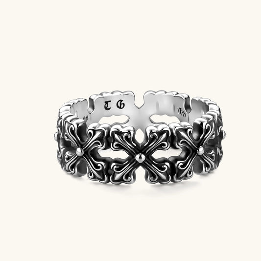 Gothic Cross Band Ring by AlbaLuxe AlbaLuxe