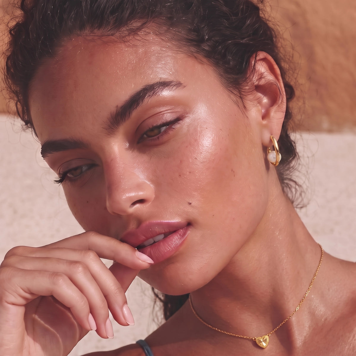 Orbit Pearl Hoops by AlbaLuxe AlbaLuxe