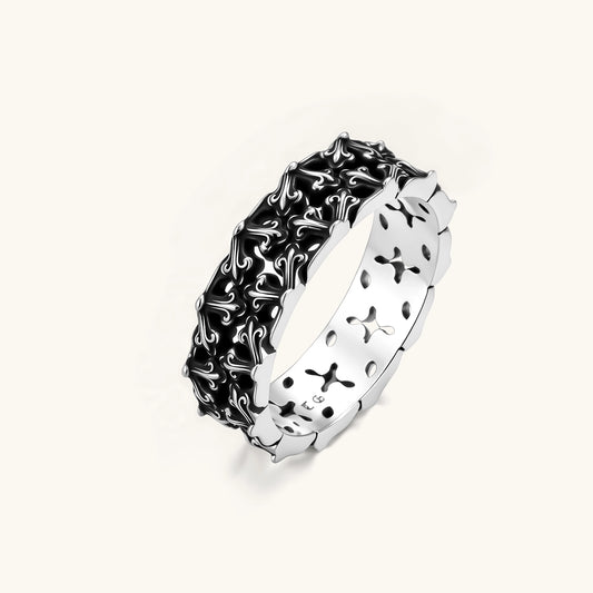 Dark Fleur Band Ring by AlbaLuxe AlbaLuxe