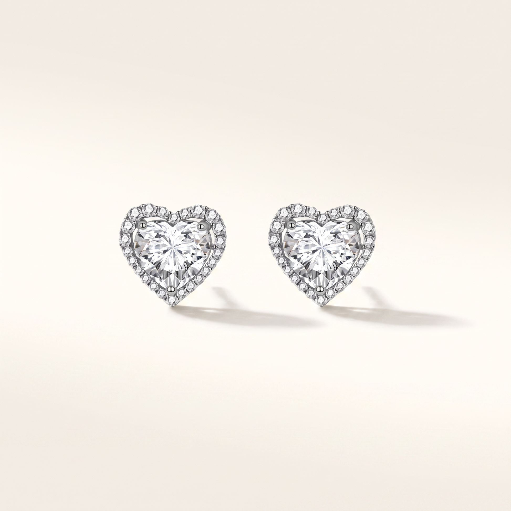 Heart Spark Moissanite Studs by AlbaLuxe AlbaLuxe