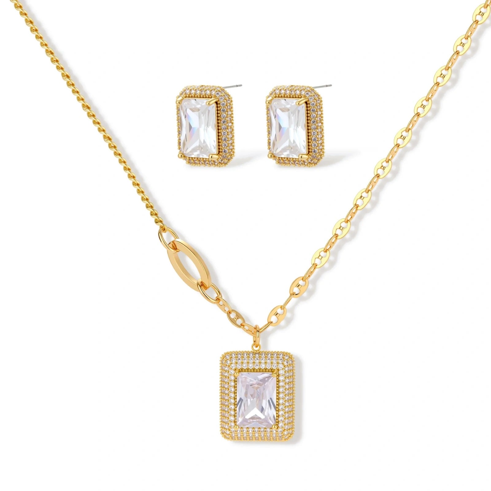 Emerald Cut Halo Set by AlbaLuxe