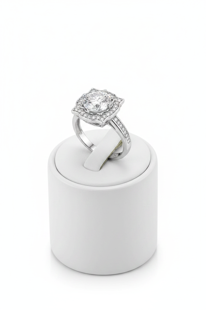 Vintage Crown Moissanite Ring by AlbaLuxe AlbaLuxe