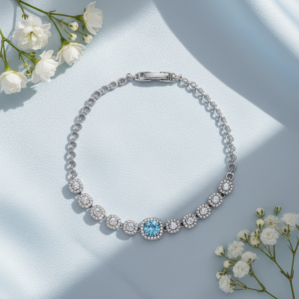 Azure Tennis Bracelet by AlbaLuxe AlbaLuxe