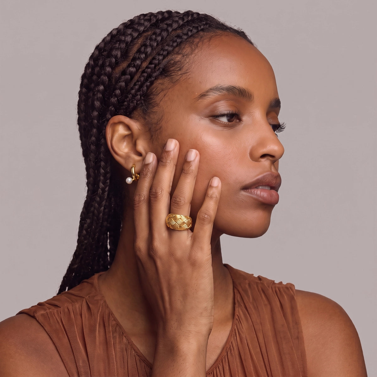 Pearl Swirl Hoops by AlbaLuxe AlbaLuxe