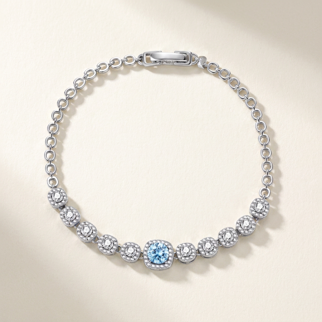 Azure Tennis Bracelet by AlbaLuxe AlbaLuxe