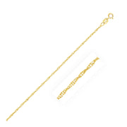 14k Yellow Gold Singapore Anklet 1.5mm RCJ