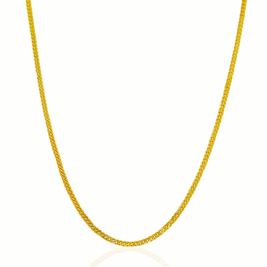 2.0mm 14k Yellow Gold Gourmette Chain RCJ