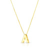14K Yellow Gold Yours Truly Block Letter Initial A Necklace Alba Luxe