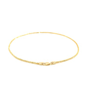 14k Yellow Gold Sparkle Anklet 1.5mm RCJ