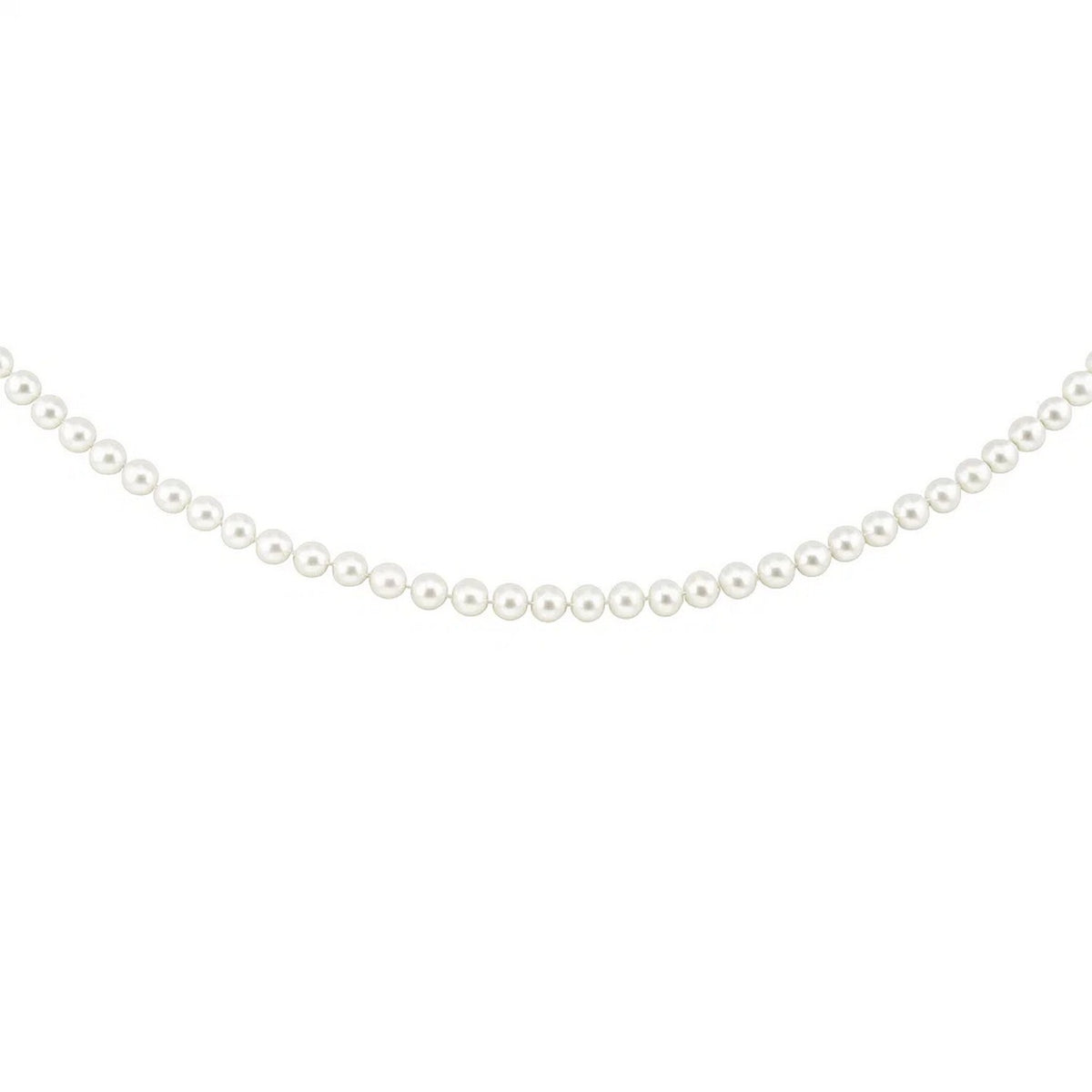 14k Yellow Gold Necklace with White Freshwater Cultured Pearls (6.0mm to 6.5mm) RCJ