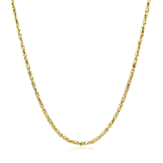 Diamond Cut Fancy Links Pendant Chain in Yellow Gold (1.50 mm) RCJ
