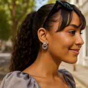 Sterling Silver Triple Door Knocker Hoop Earrings RCJ