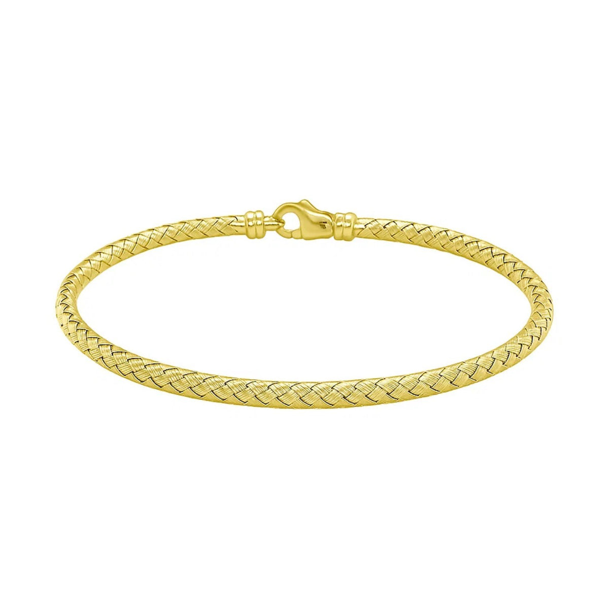 Fancy Weave Bangle in 14k Yellow Gold (3.00 mm) RCJ