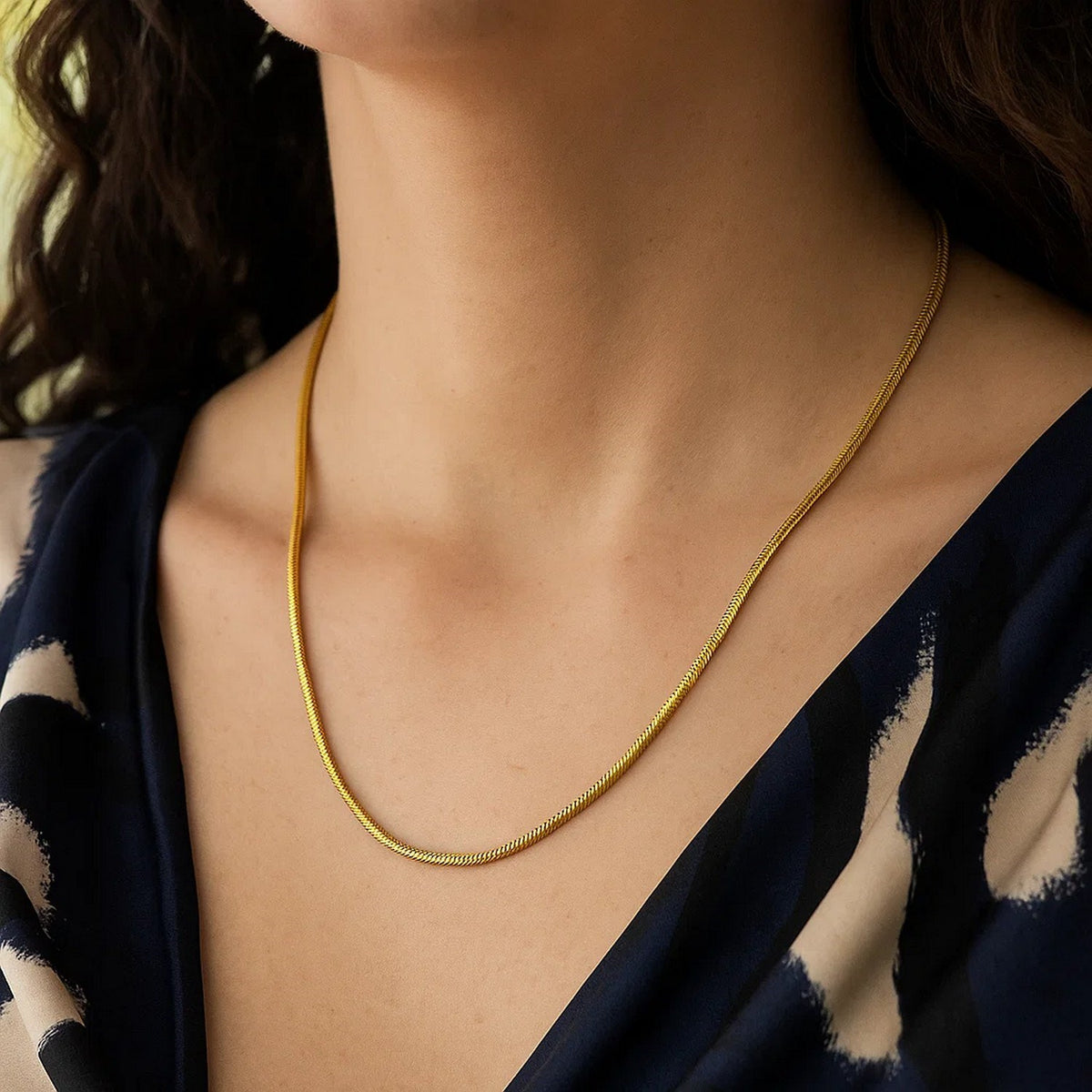 14K Yellow Gold Oval Snake Chain (2.60 mm) RCJ