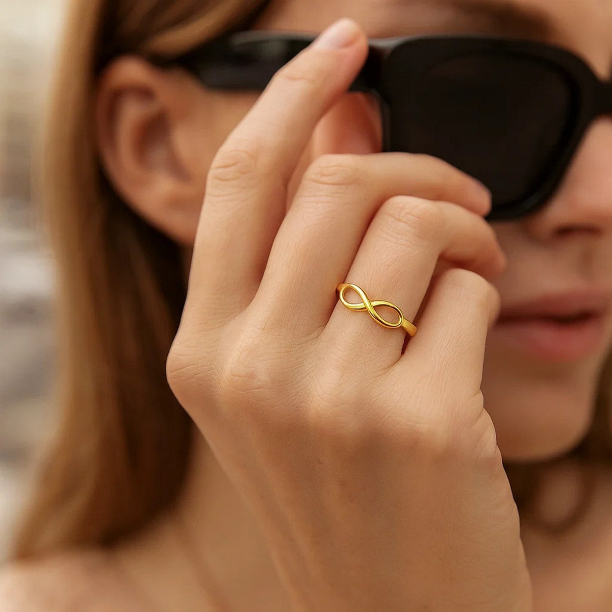 14k Yellow Gold Infinity Ring in High Polish RCJ