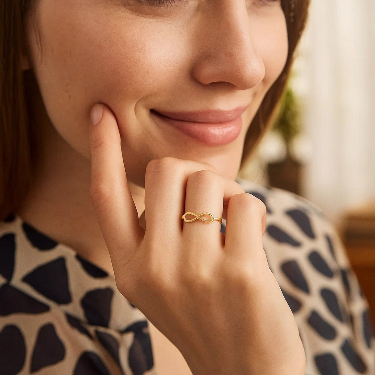14k Yellow Gold Infinity Ring in High Polish RCJ