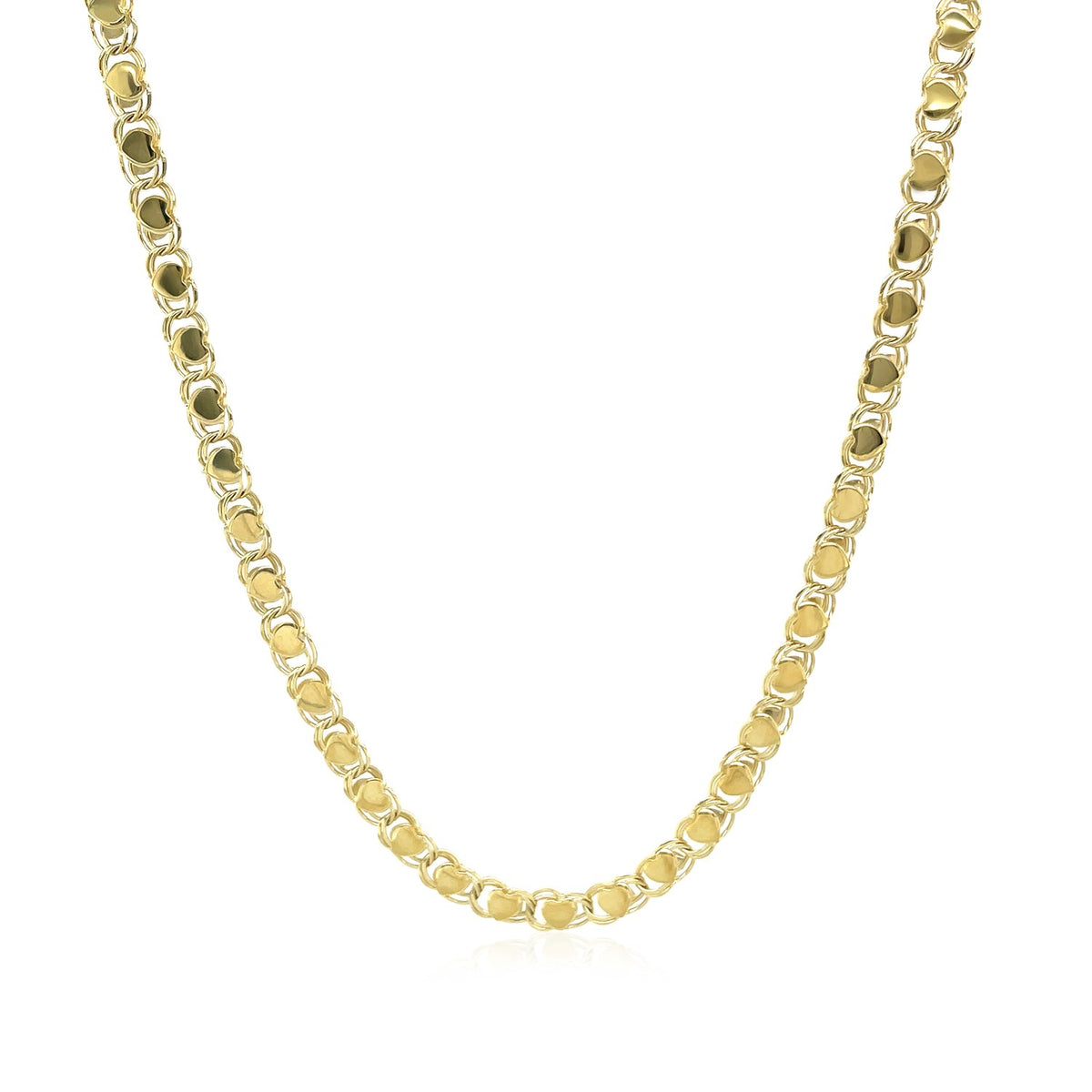 14k Yellow Gold Heart Chain (3.00 mm) RCJ