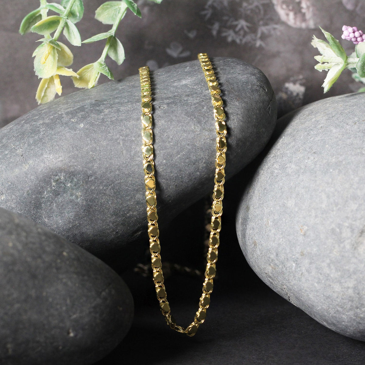 14k Yellow Gold Heart Chain (3.00 mm) RCJ