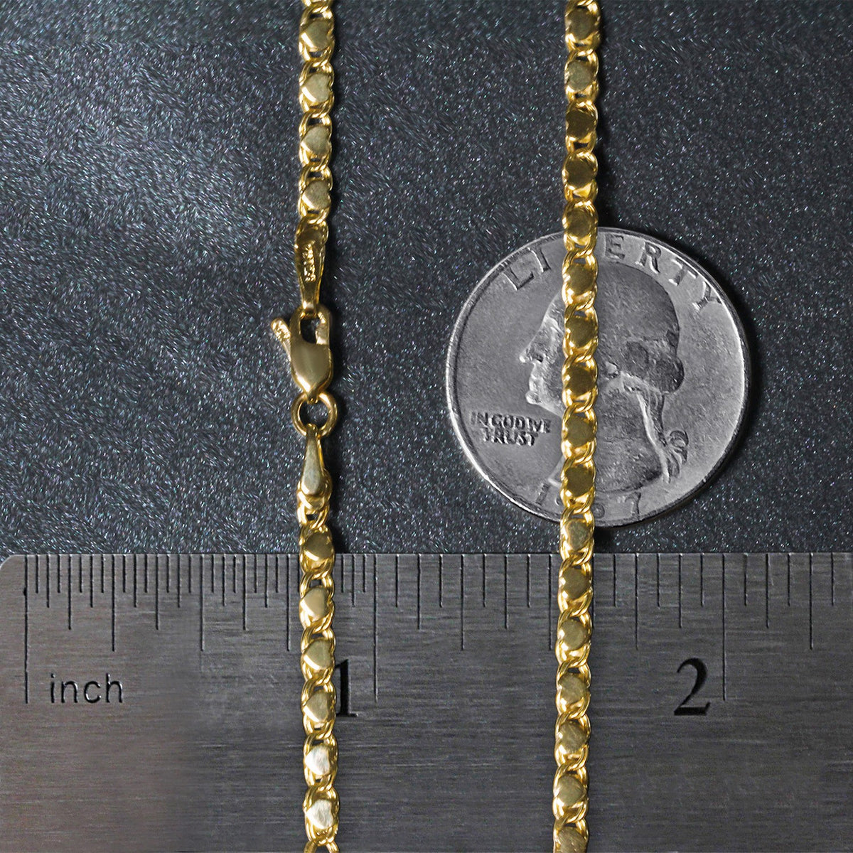 14k Yellow Gold Heart Chain (3.00 mm) RCJ
