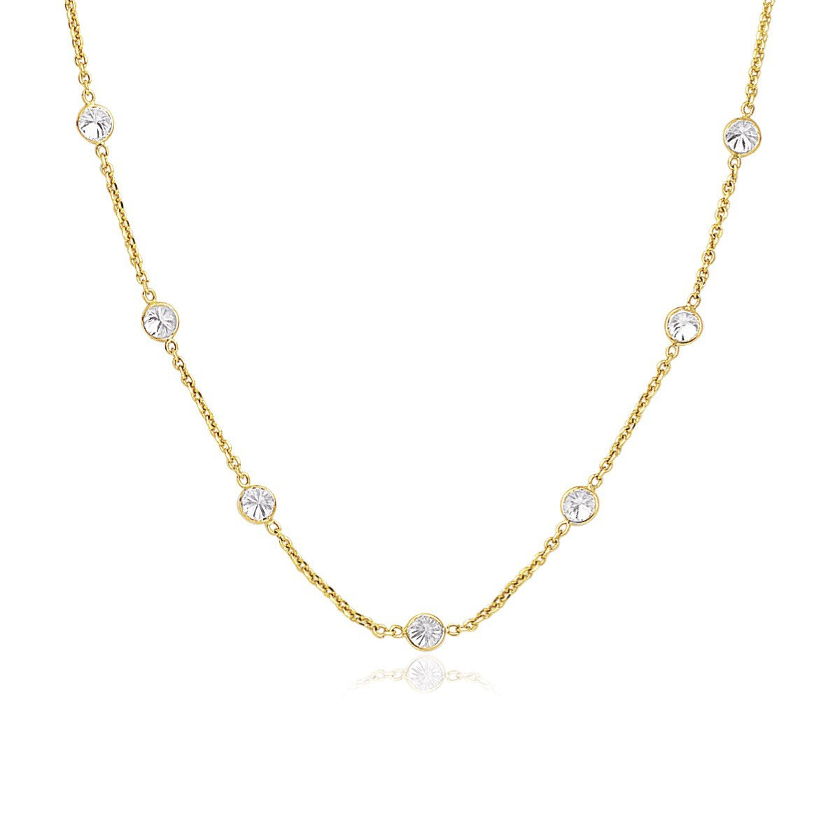 14k Yellow Gold CZ By the Yard Long Links RCJ