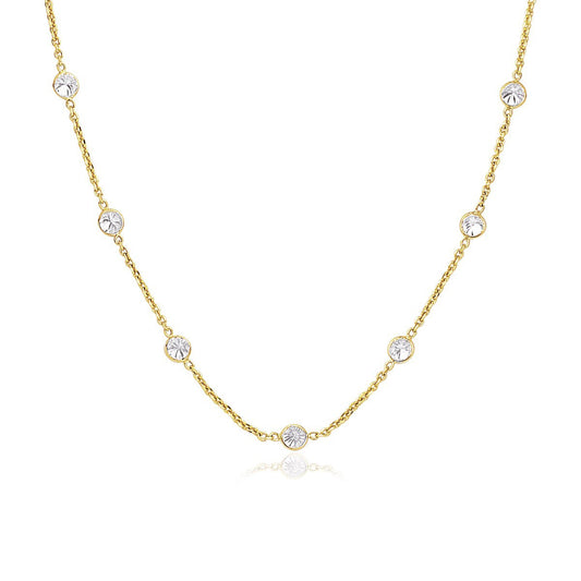 14k Yellow Gold CZ By the Yard Long Links RCJ