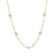 14k Yellow Gold CZ By the Yard Long Links RCJ