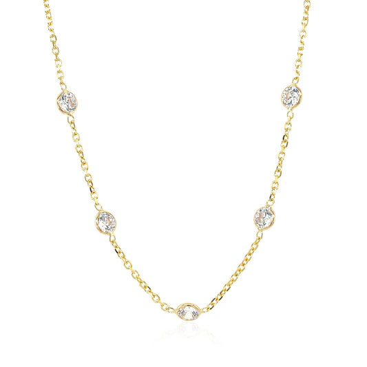14k Yellow Gold CZ By the Yard Long Links RCJ