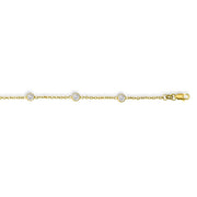 14k Yellow Gold CZ By the Yard Long Links RCJ