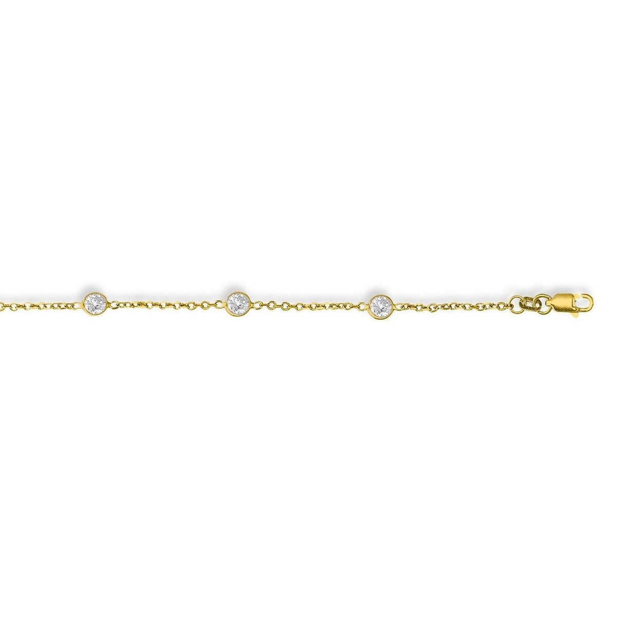 14k Yellow Gold CZ By the Yard Long Links RCJ