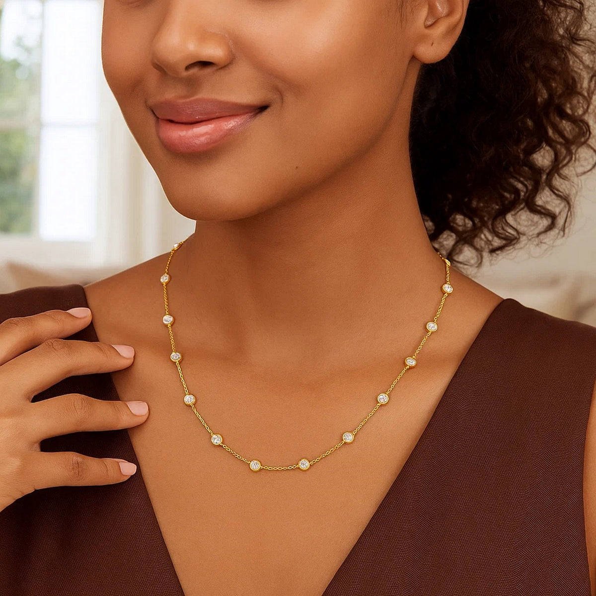 14k Yellow Gold CZ By the Yard Long Links RCJ