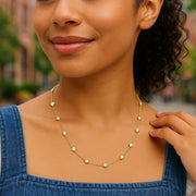 14k Yellow Gold CZ By the Yard Long Links RCJ