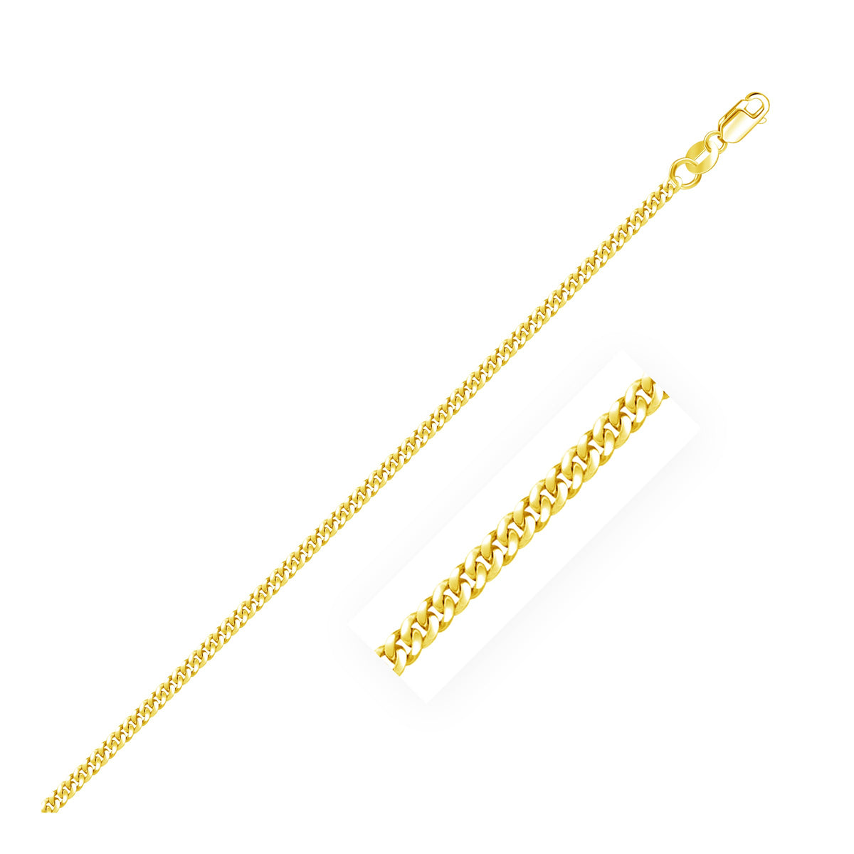10k Yellow Gold Gourmette Chain (2.10 mm) RCJ