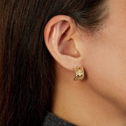 14K Yellow Gold Diamond Vannerie Earrings RCJ