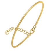 14K Yellow Gold Diamond Cut Stack Bangle Bracelet (1.80 mm) RCJ