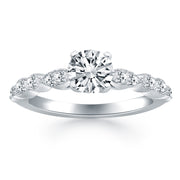 14k White Gold Fancy Shaped Diamond Engagement Ring RCJ
