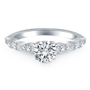14k White Gold Fancy Shaped Diamond Engagement Ring RCJ