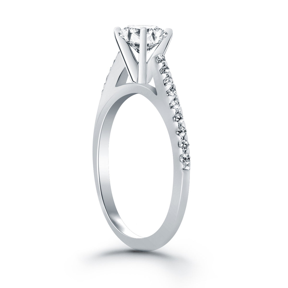 Ultra-macro craftsmanship detail of diamond facet setting