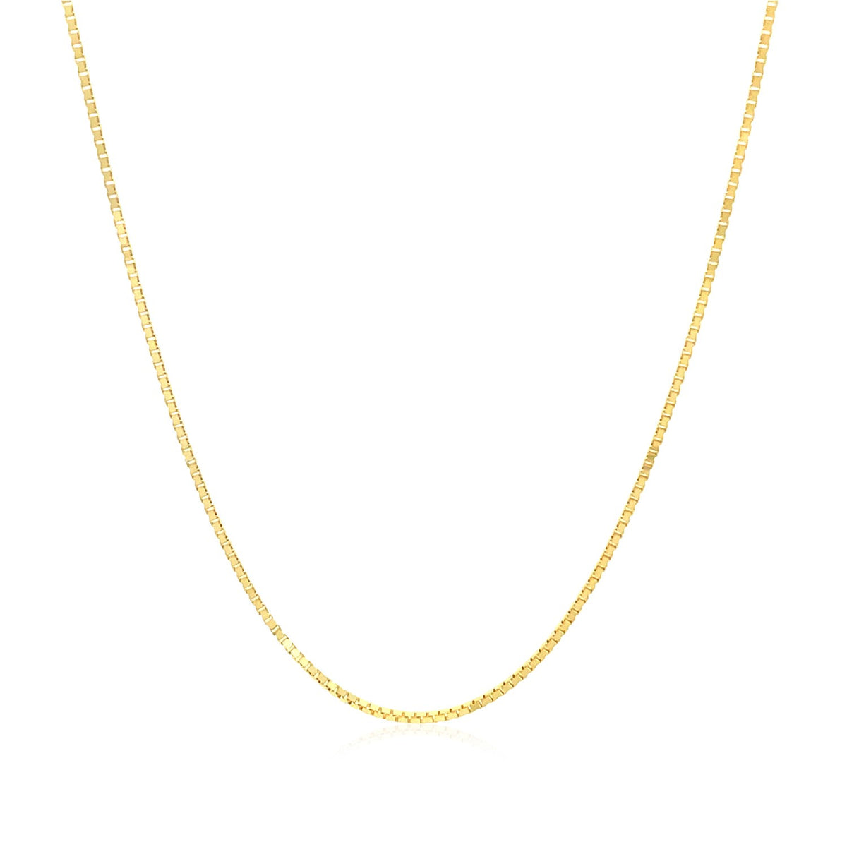 10k Yellow Gold Classic Box Chain (0.78 mm) Alba Luxe