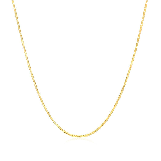 10k Yellow Gold Classic Box Chain (0.78 mm) Alba Luxe