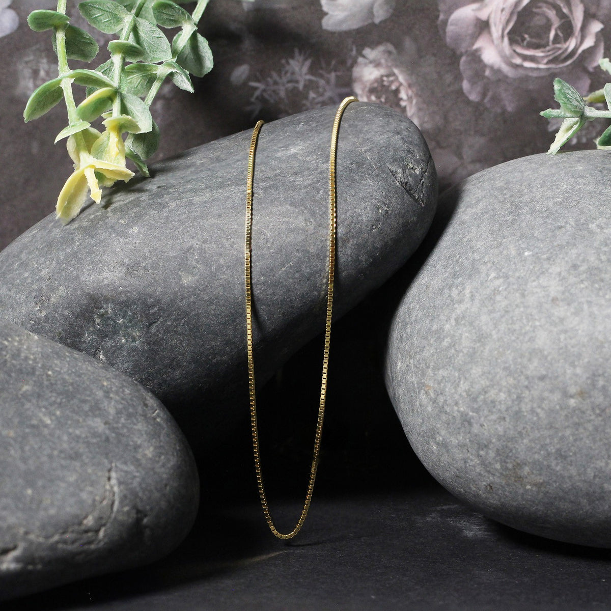10k Yellow Gold Classic Box Chain (0.78 mm) Alba Luxe