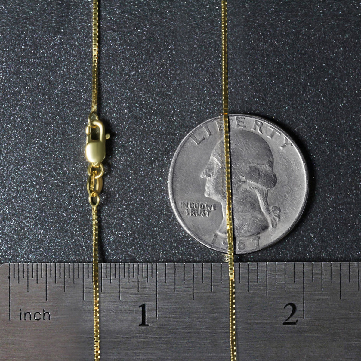 10k Yellow Gold Classic Box Chain (0.78 mm) Alba Luxe