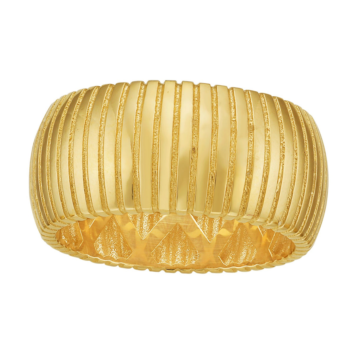 14K Yellow Gold Thick Tubogas Ring (9.90 mm) RCJ