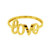 14k Yellow Gold Ring with Love RCJ