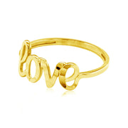 14k Yellow Gold Ring with Love RCJ