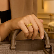 14k Yellow Gold Ring with Love RCJ
