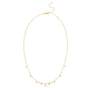 14K Yellow Gold Pearl and Scattered Bead Necklace RCJ