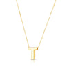 14K Yellow Gold Yours Truly Block Letter Initial T Necklace Alba Luxe